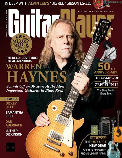 Guitar player magazine - Jan 24, 2023 · Frisell’s guitar journey followed a path that began in earnest at age 13, when he took lessons with Bob Marcus at the Denver Folklore Center. In high school, he got hooked on Wes Montgomery and as a senior began studying guitar with Dale Bruning, who recorded a series of jazz standards with Frisell decades later on their 2000 duo album, Reunion. 